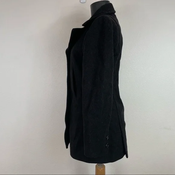 J. Crew Black Wool Blend Peacoat Jacket Size XSP - Picture 2 of 15